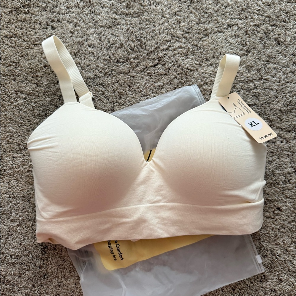 Truekind Daily Comfort Wirefree Shaper Bra Womens XL Comfort Support